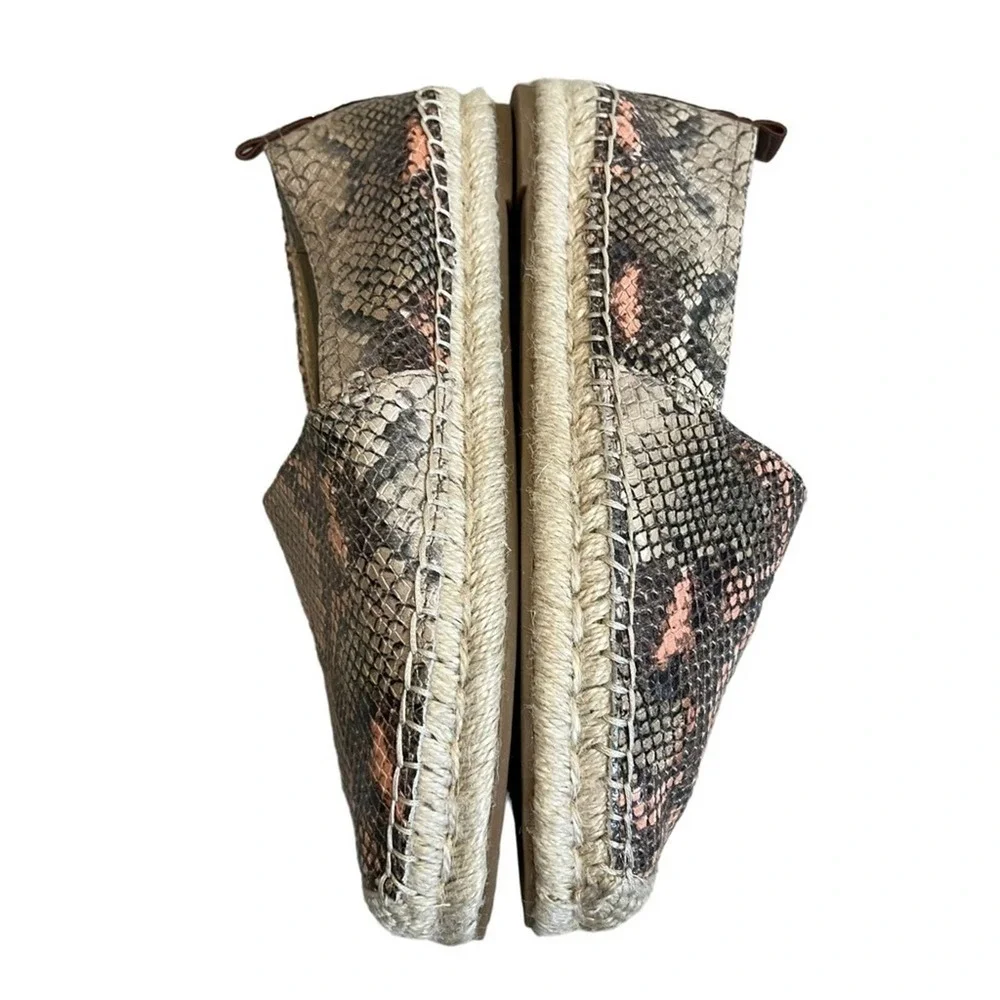 Sam Edelman Khloe Snake-Effect Leather‎ Espadrilles Size 7